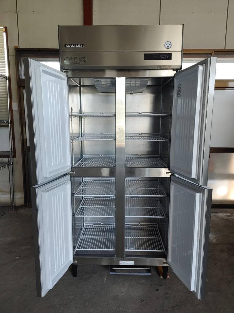 美品・フクシマ 縦型冷蔵庫（4枚ドア） GRN-090RM（改） 業務用