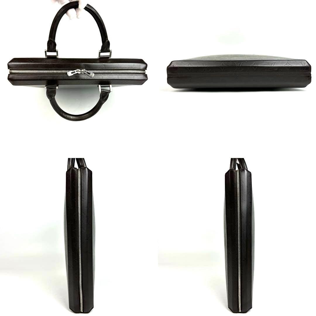 極美品 ルイヴィトン モノグラムグラセ エルヴィン M46580 レザー 書類鞄