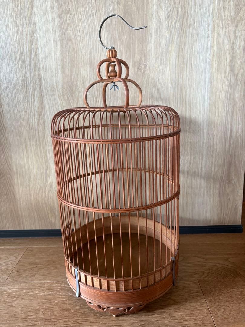 鳥籠　木製品　中国アンティーク　美品