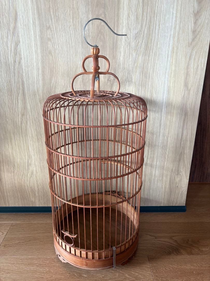 鳥籠　木製品　中国アンティーク　美品