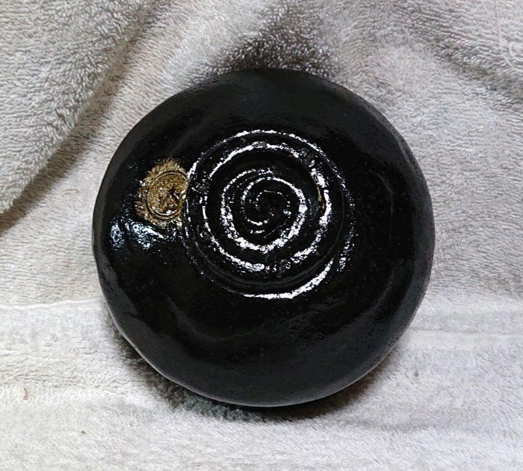 了入造黒楽茶碗 木箱付きA436