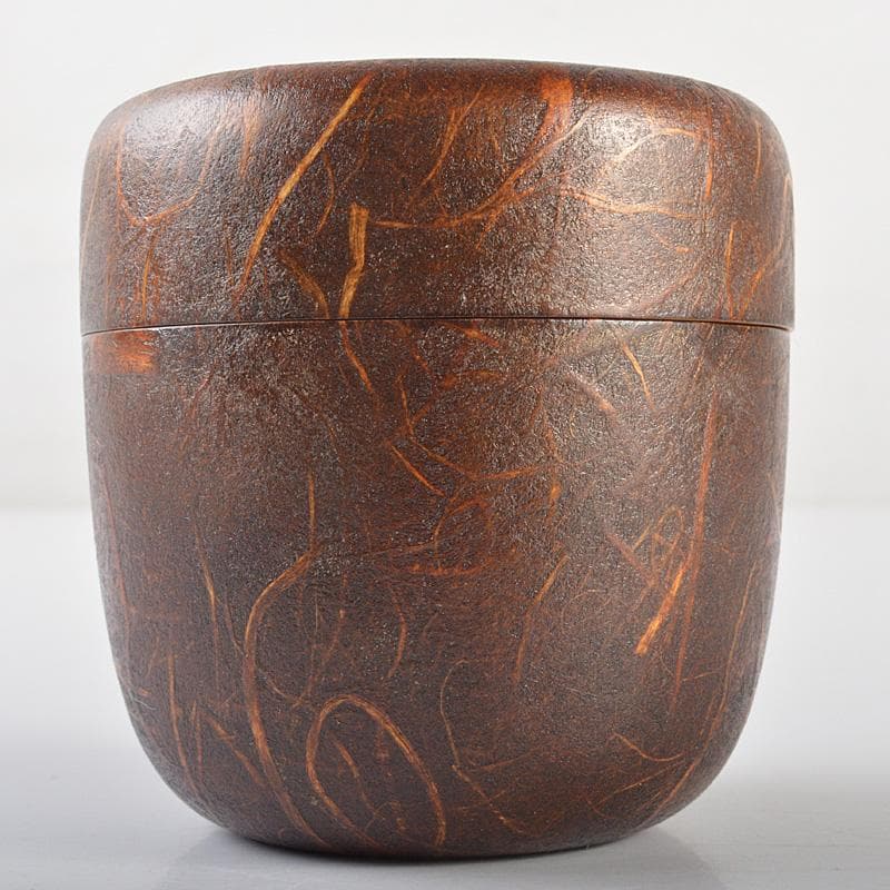 茶道具　石井隆鳳作　吹寄蒔絵　螺鈿装飾　銀杏紅葉文　大棗　共箱　V　R6604