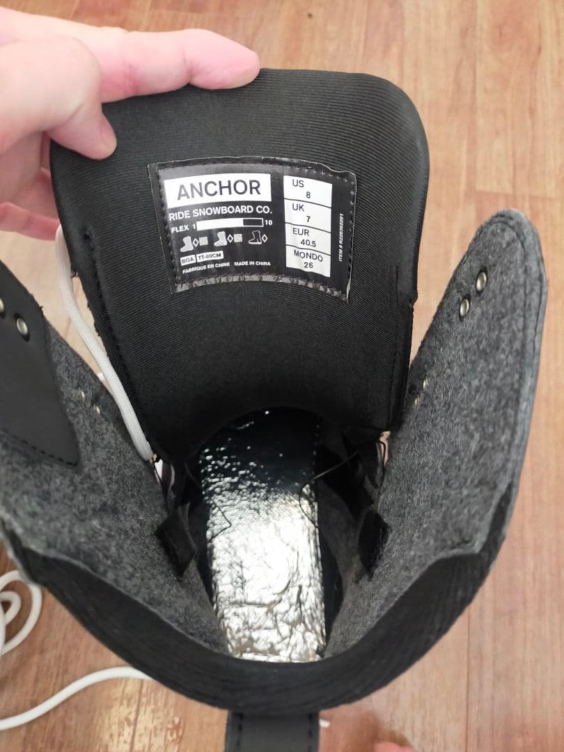 インナーブーツクリーニング済み　ride ANCHOR