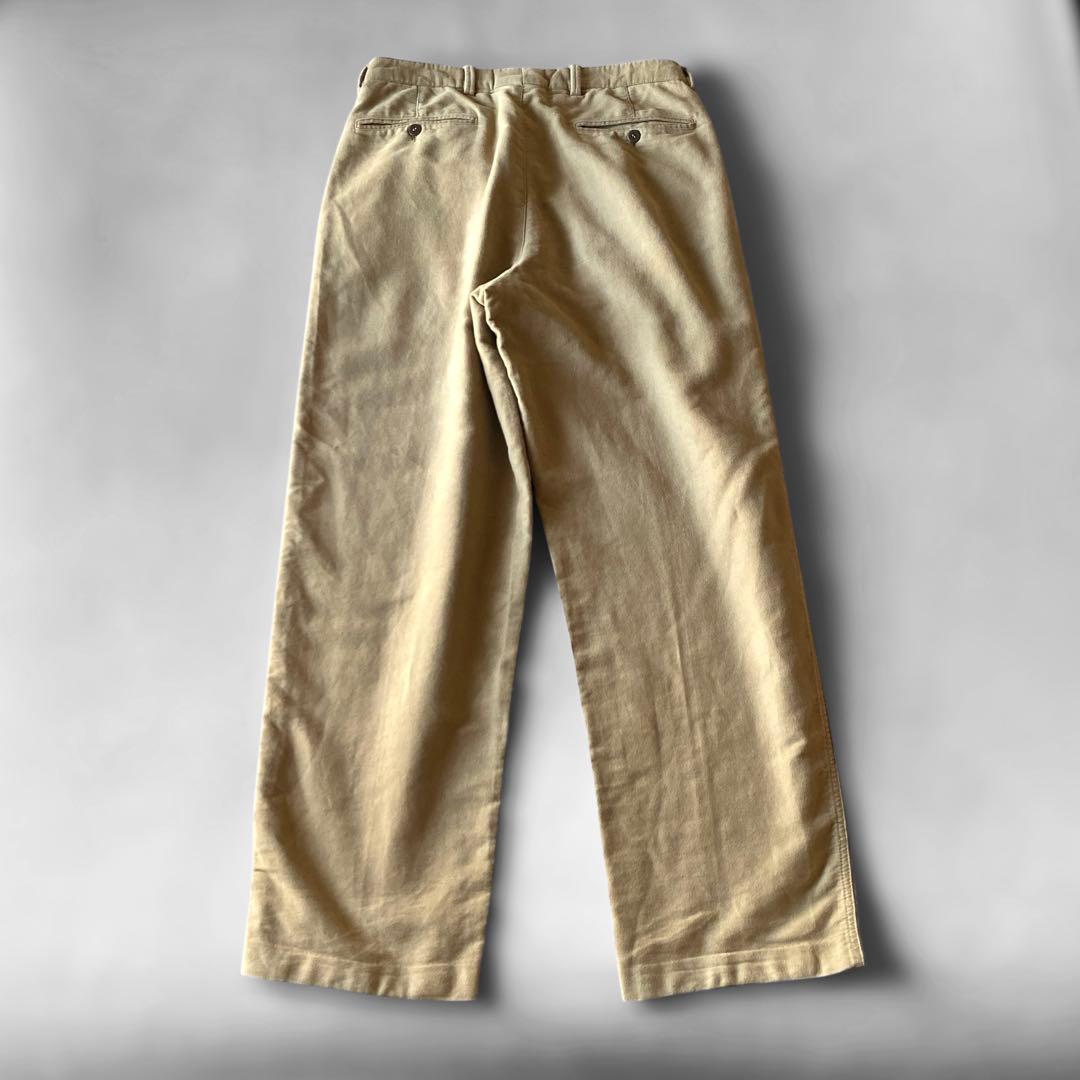 90s Giorgio Armani モールスキン ツータック チノパンツ 50