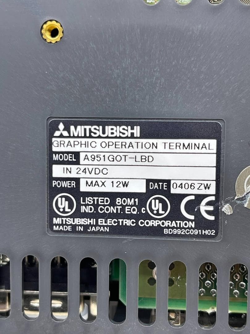 三菱 グラフィックオペレーションターミナル A951GOT-LBD DC24V