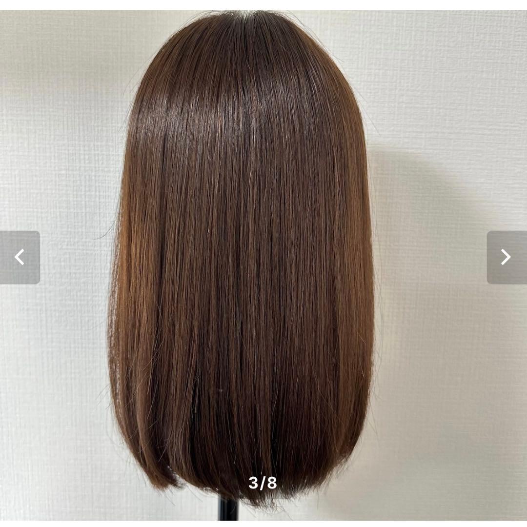 百合子ウィッグ 人毛100 ナチュラルブラウン