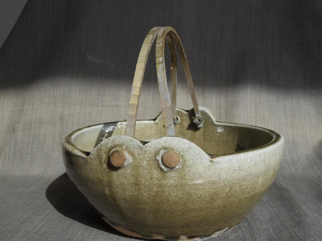 個展作品★中里隆★黄唐津土鍋★希少作★窯跡