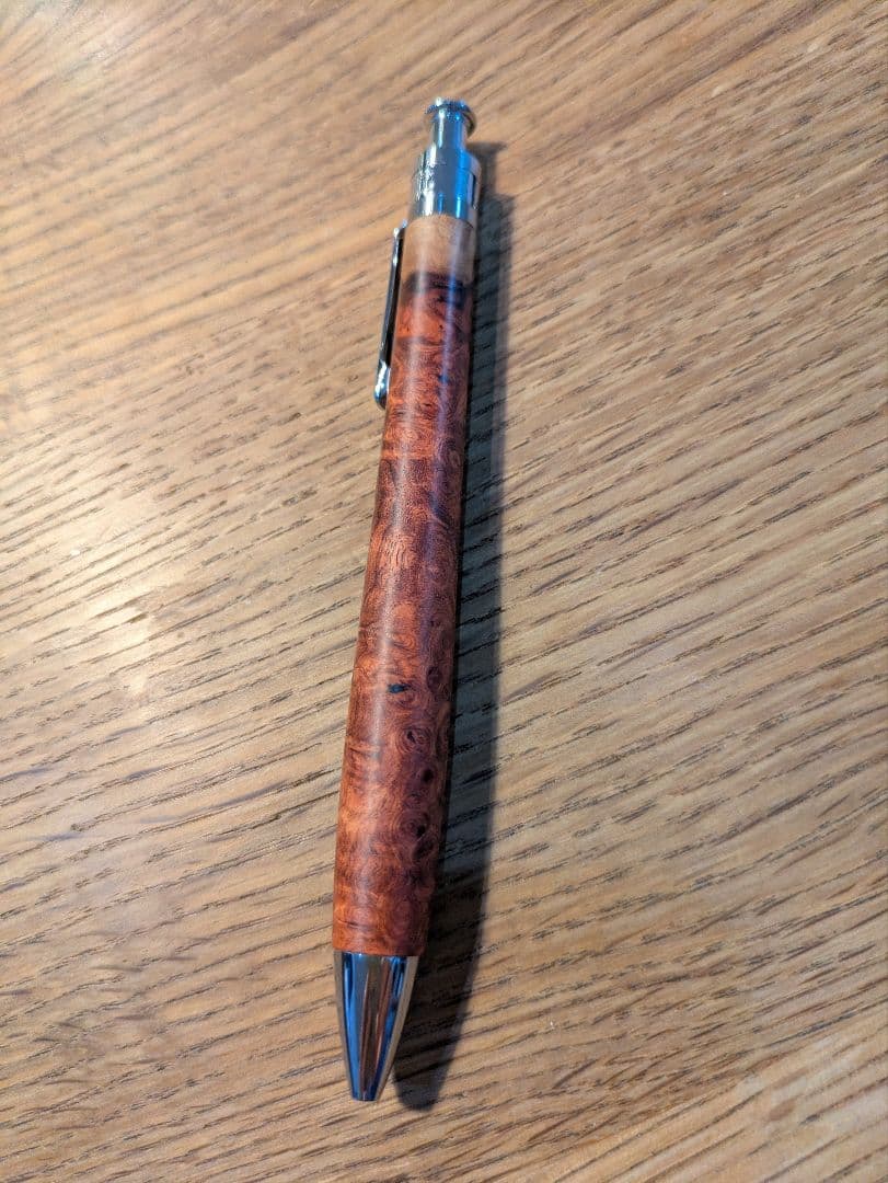 お値下げ可能！工房楔 花梨瘤紅白 ボールペン G2リフィルつき おまけつき