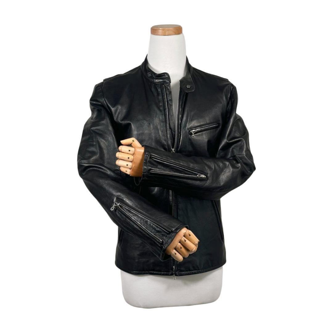 美品/メンテ済 リチウムオム 牛革ライダース 48 タイト riri