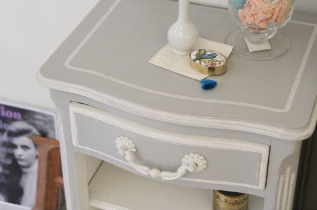 kinoベッドサイドサイドテーブル ブルーグレー