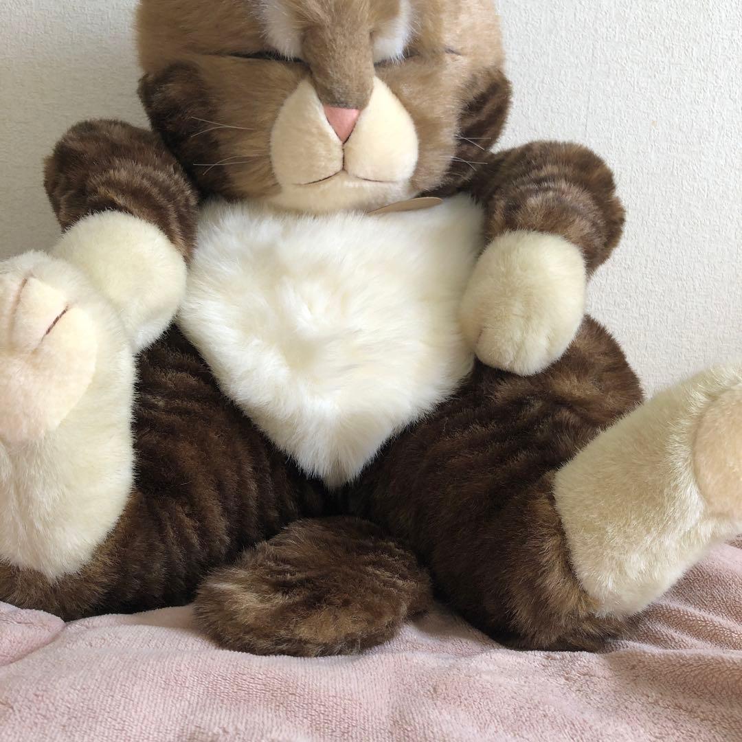 オリエンタルトーイ　ジョリーマンマ　特大　眠り猫ぬいぐるみ　紙タグ有　中古品