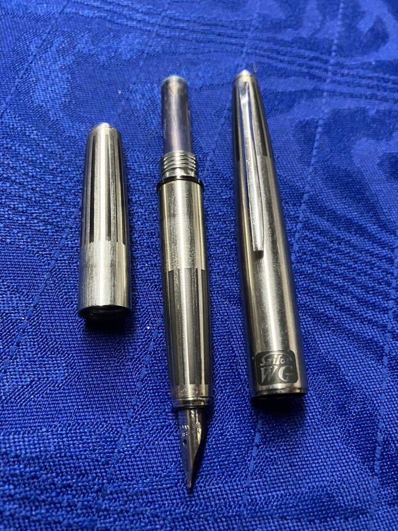 セーラー万年筆　WG レア廃盤品　昭和レトロ　18k ステンレスストラ