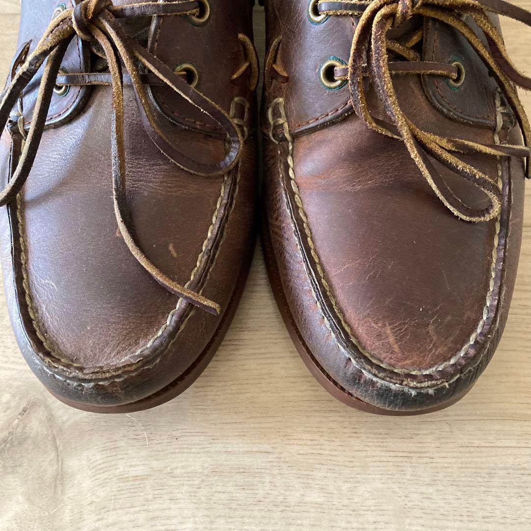 雰囲気◎ 90’s Polo Ralph Lauren レザー デッキシューズ