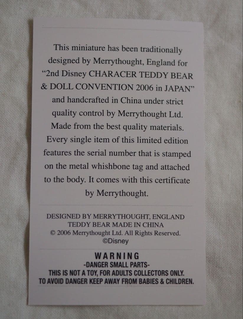 レア☆ Merrythought × Disney ミッキー ミニー テディベア