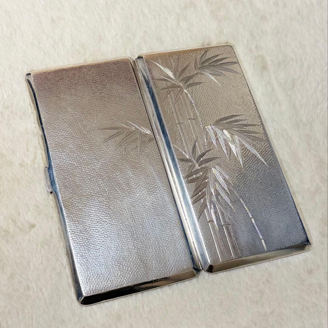 銀 silver 950刻印 煙草入れ シガレットケース 207g 骨董
