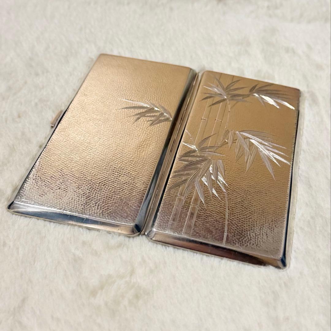 銀 silver 950刻印 煙草入れ シガレットケース 207g 骨董
