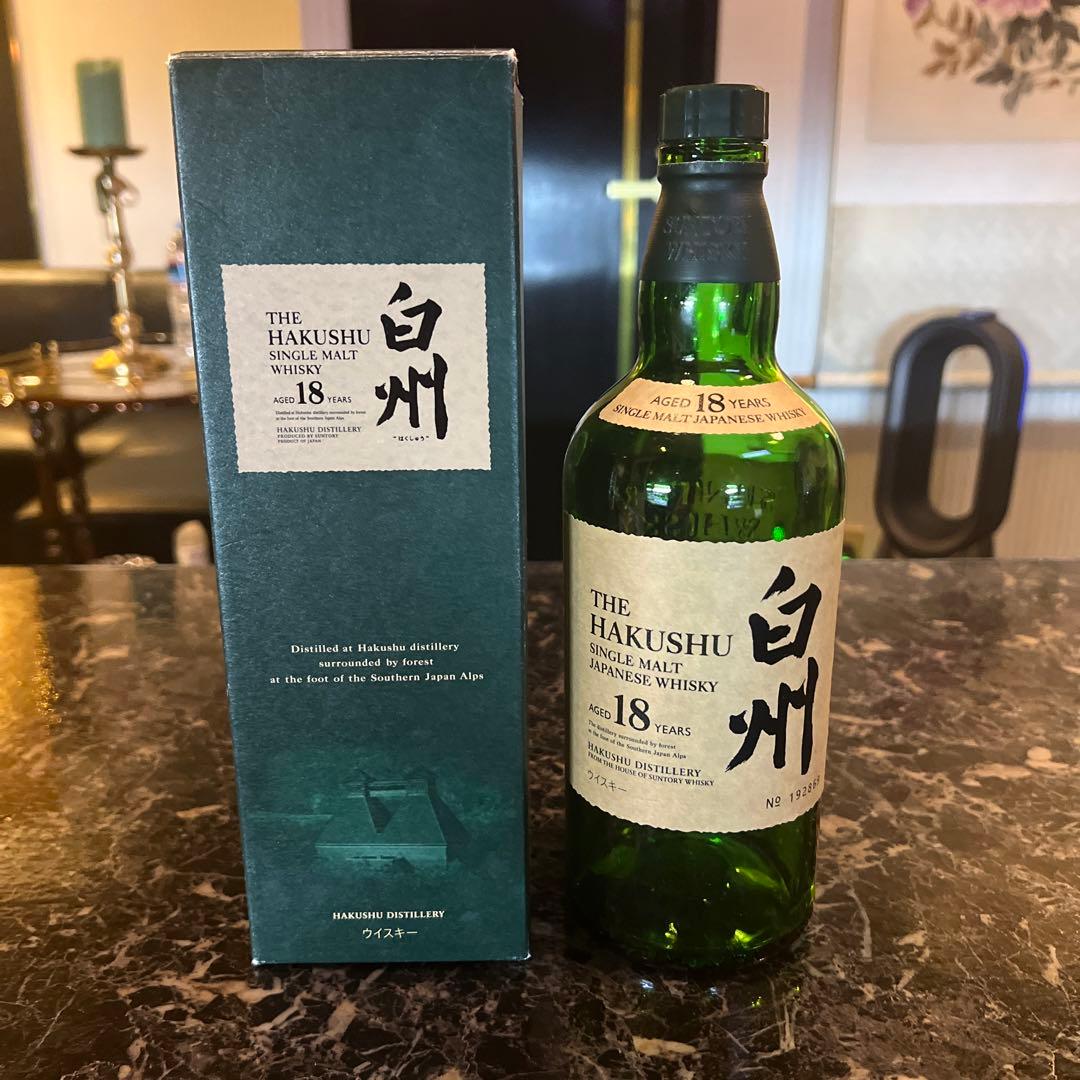 白州 18年 シングルモルトウイスキー空き瓶箱付き1セット美品