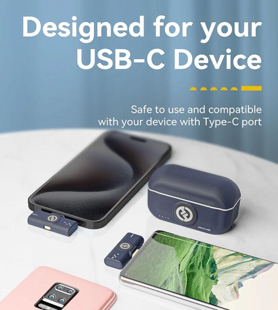 割引/Hollyland-Lark M2-ワイヤレスマイク-ノイズキャンセル機能