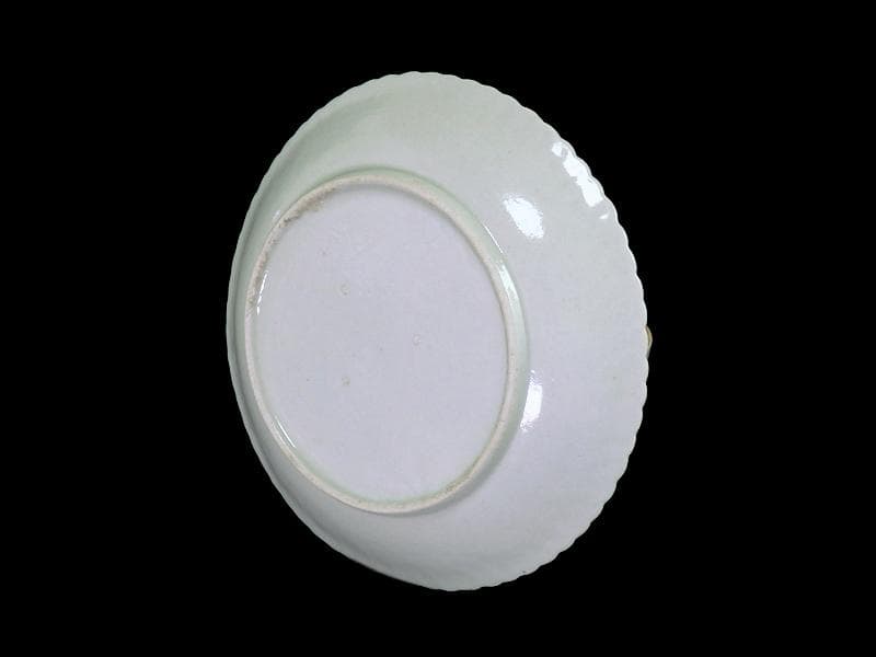 古伊万里　色絵　花に唐草の図　6寸半皿　江戸期　C058AS-CSz