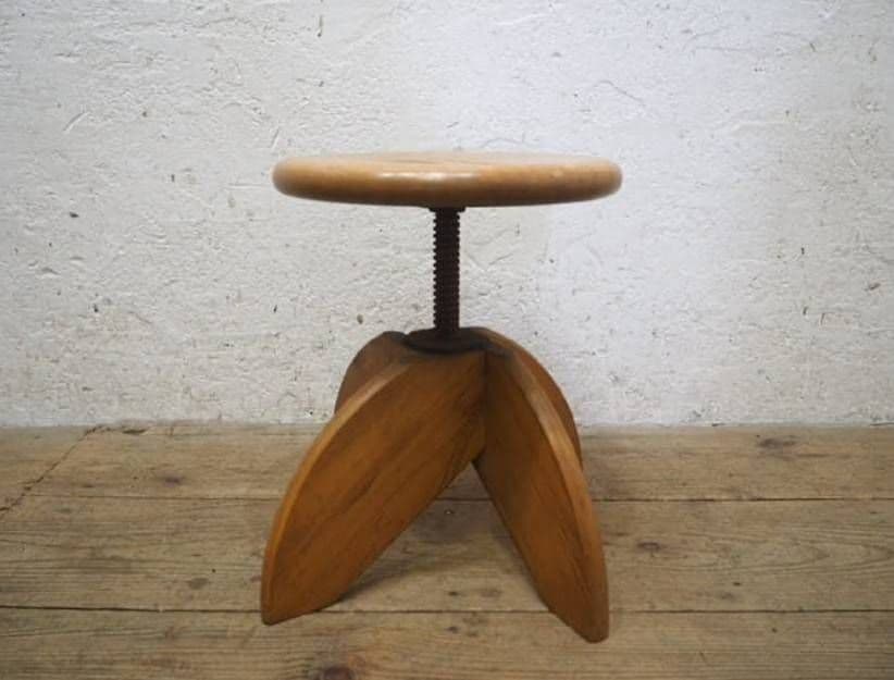 1029 ヴィンテージ　回転椅子　スツール　丸イス　店舗什器　レトロ　古道具