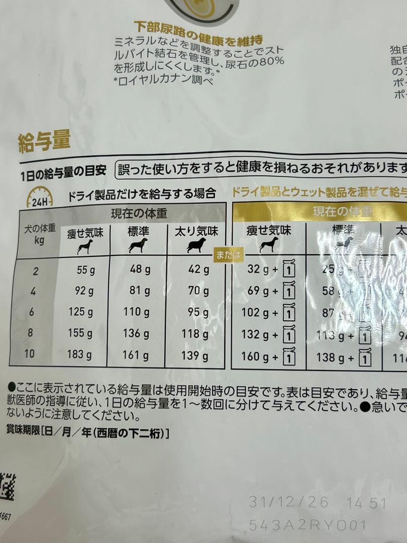 ロイヤルカナン 犬用 ユリナリーS/O エイジング7+ S 小粒 3kg 1袋