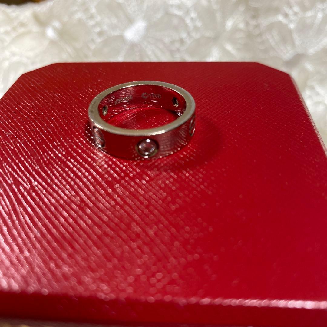 Cartier ラブリングハーフダイヤホワイトゴールド#53（13号）