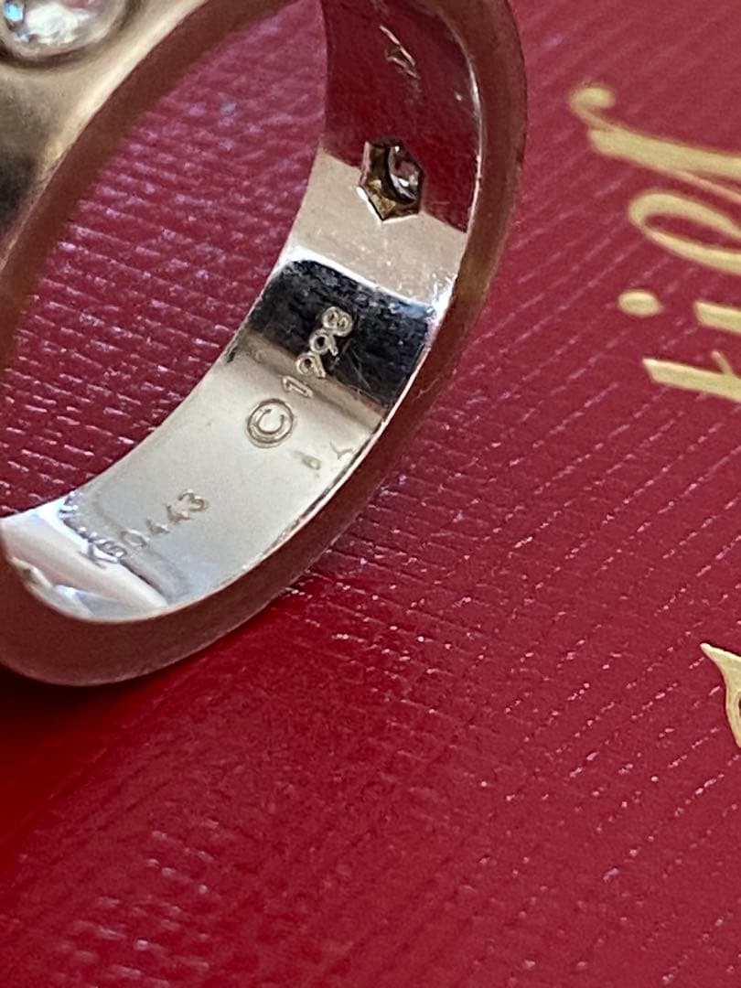 Cartier ラブリングハーフダイヤホワイトゴールド#53（13号）