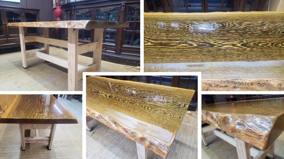 きょうきょう　鉄刀木　タガヤサン　無垢一枚板　ダイニングテーブル