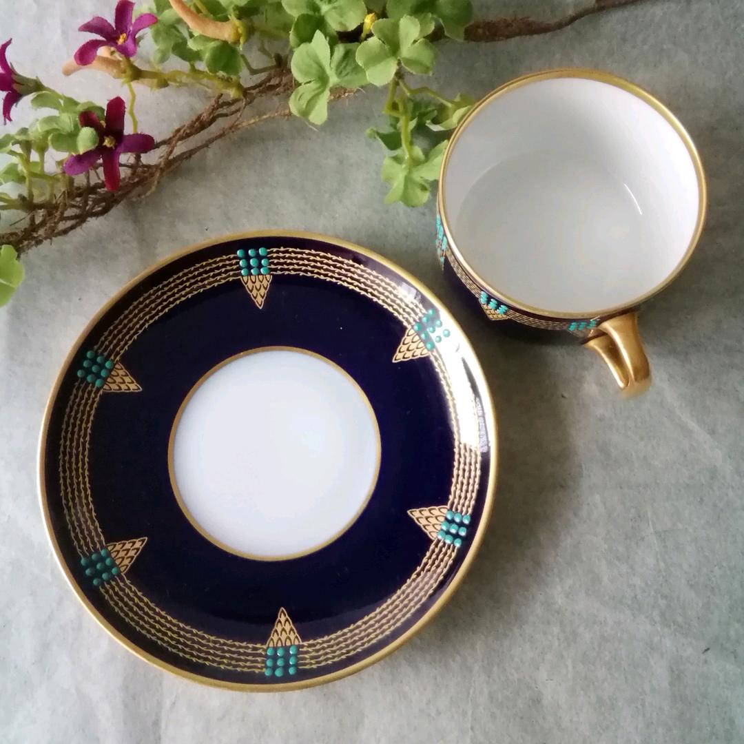 逸品　フッチェンロイター　アールデコ金彩ジュエルC&S　ドイツ　アンティーク