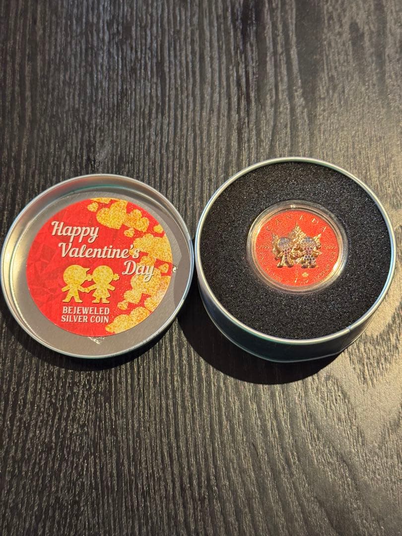 【世界500枚限定】2019 カナダ メイプルリーフ バレンタイン銀貨 1oz