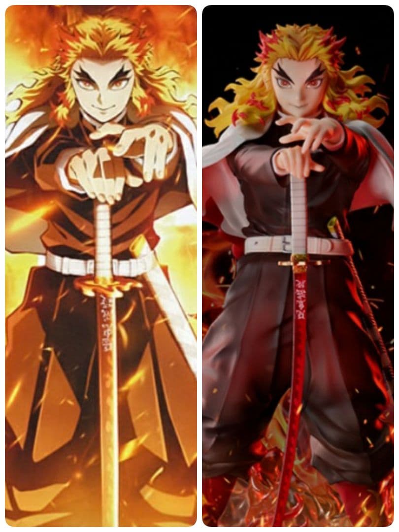 ぽよ 劇場版 鬼滅の刃 無限列車編 煉獄杏寿郎 1/8スケールフィギュア