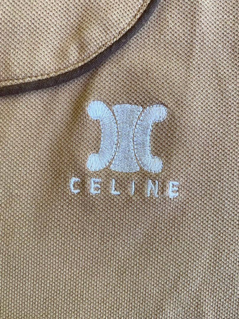 【美品】セリーヌ　ポロシャツ　キャメル　Mサイズ