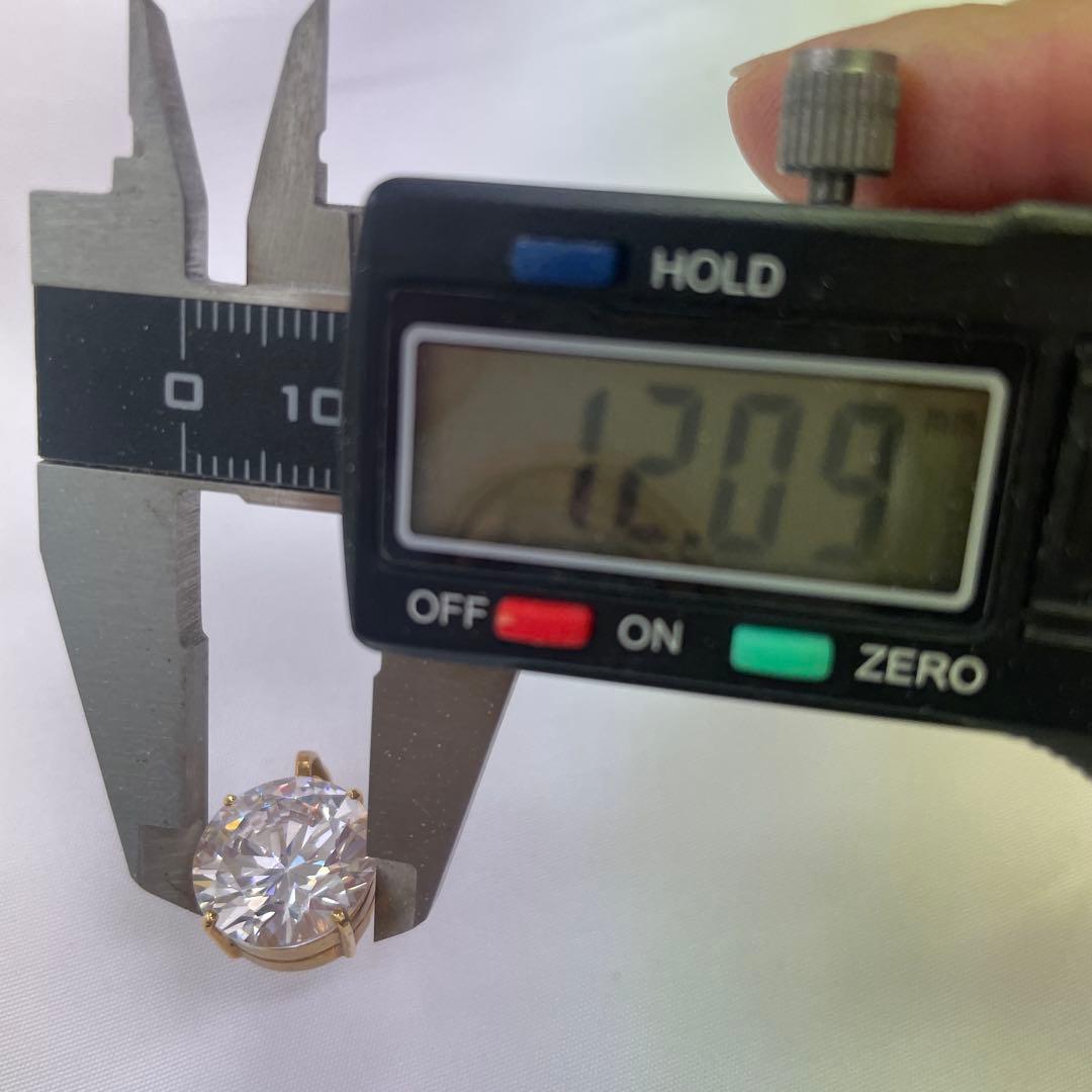 18金　ネックレス　ペンダント　トップ　ダイヤモンド？　サファイア？k18 大粒