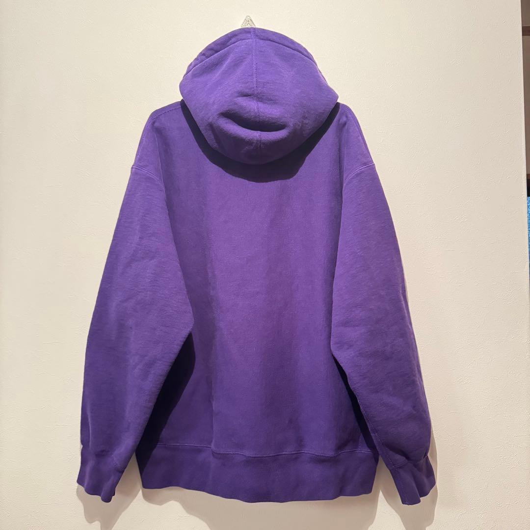 Supreme スモールロゴ パーカー フーディー Lサイズ パープル