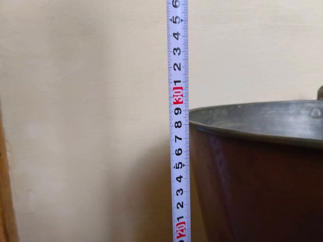 ★古い銅バケツ　シャビー　インダストリアル　昭和レトロ　古道具　アンティーク