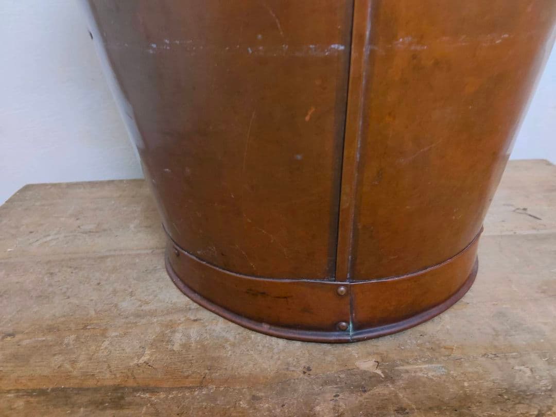 ★古い銅バケツ　シャビー　インダストリアル　昭和レトロ　古道具　アンティーク