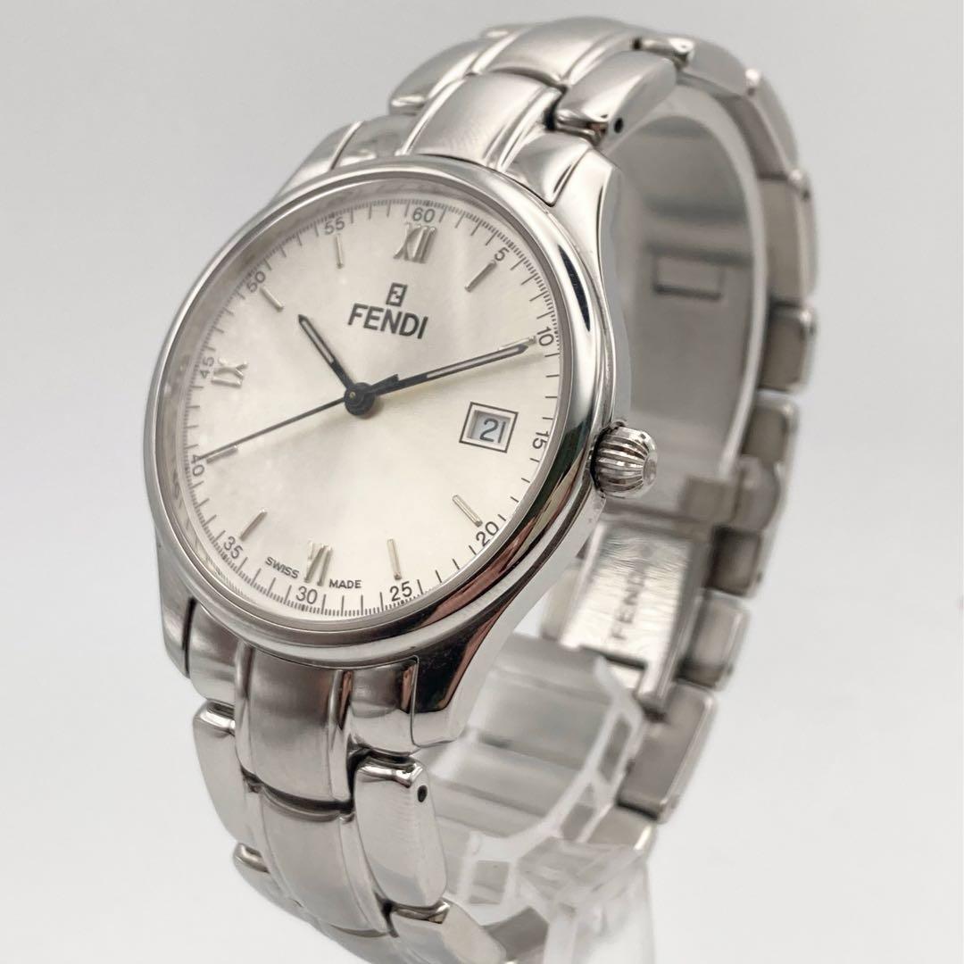 FENDI フェンディ オロロジ デイト ラウンド ローマン 210G メンズ