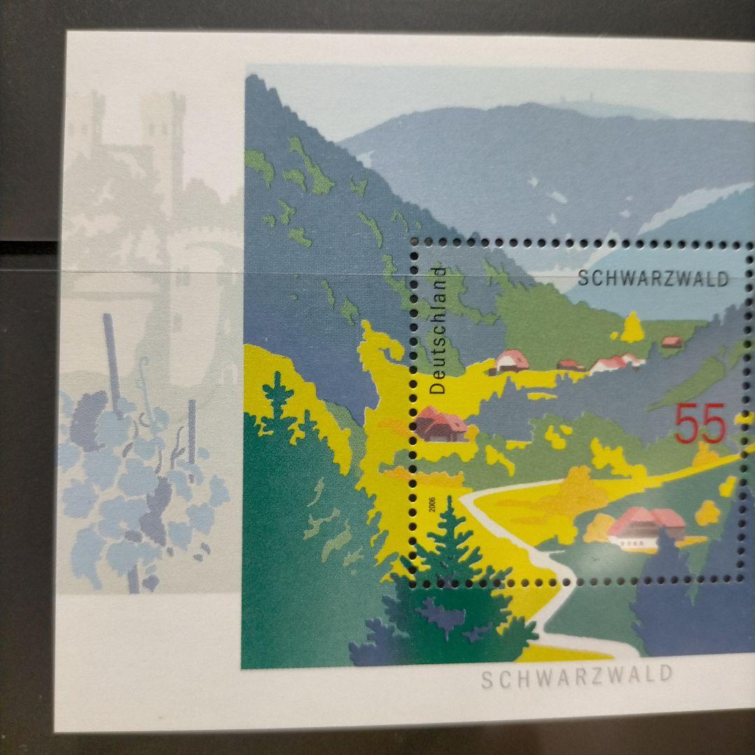 1578 外国切手 ドイツ 山の風景 小型シート 未使用