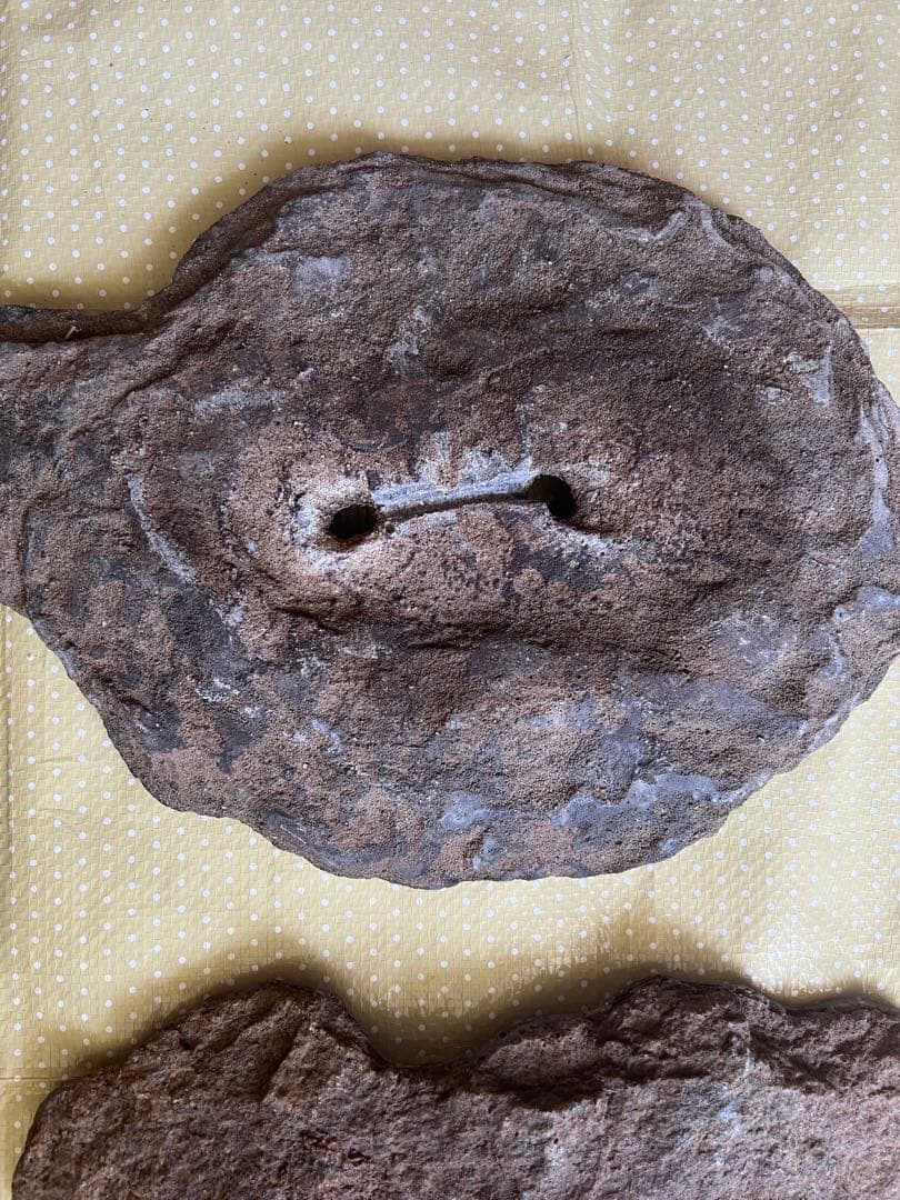 鞍馬石？　大き目の盆栽鉢　3枚セット