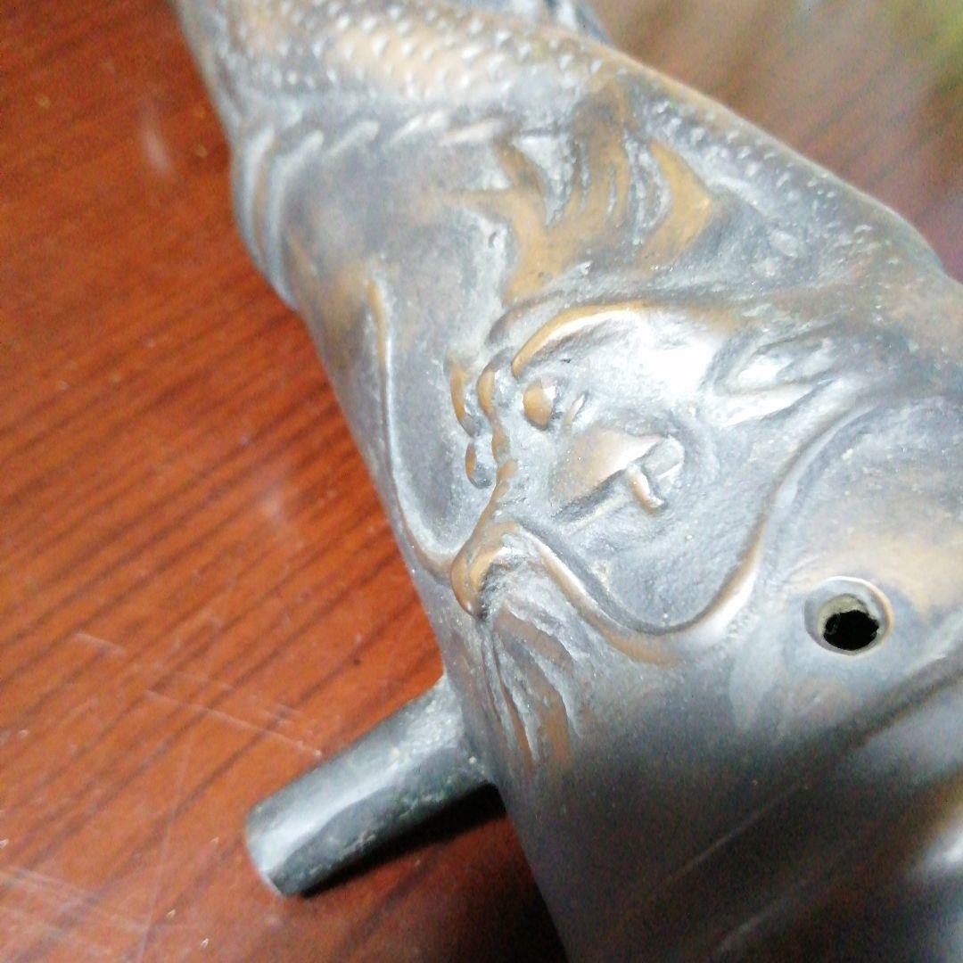 銅製　大砲形昇龍彫銅器　42cm　約5.9kg