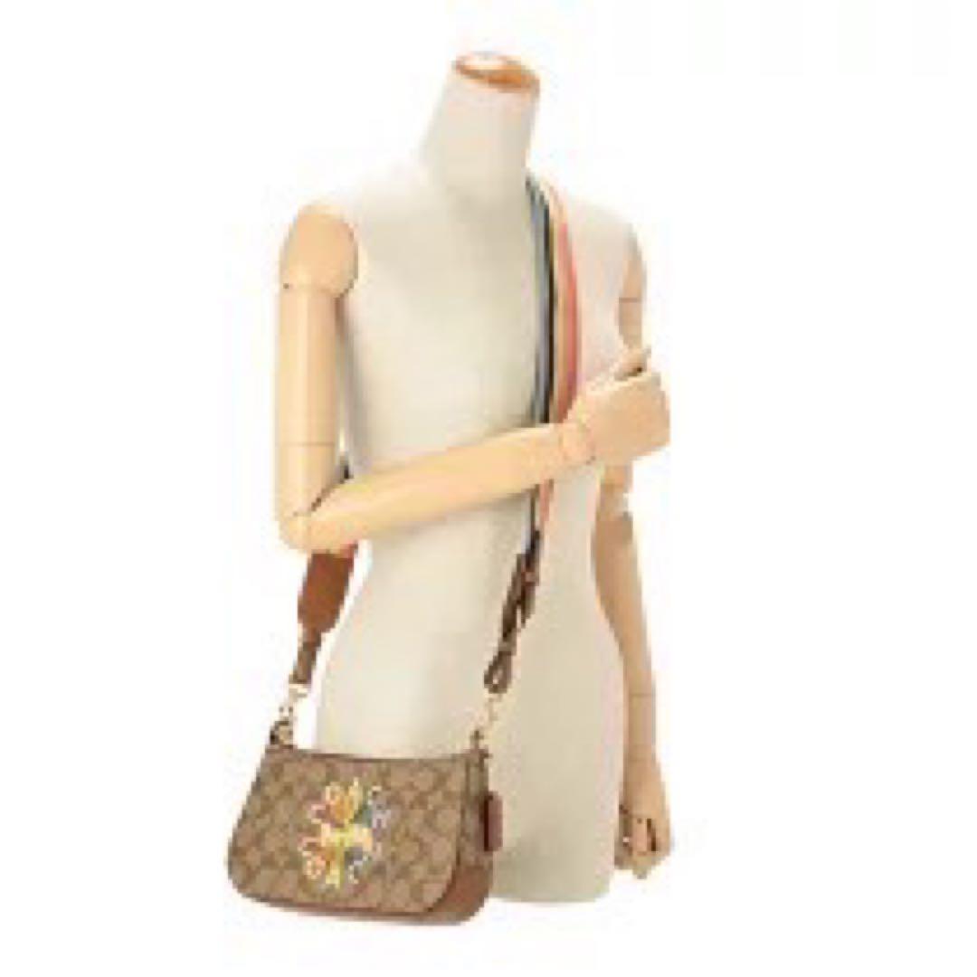 COACH ロゴ ショルダーバッグ ブラウン