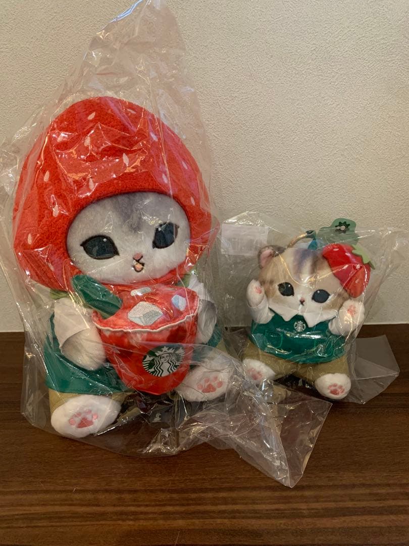スタバ×モフサンド　 ぬいぐるみとキーホルダーのセット　スタバ