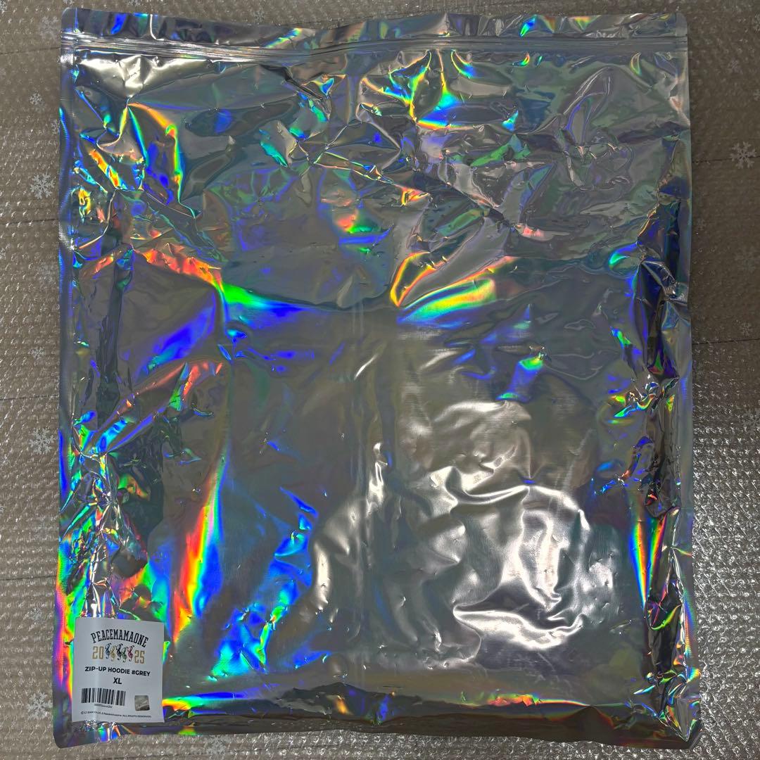 GDRAGON PEACEMAMAONE ジップアップパーカー グレーXLサイズ