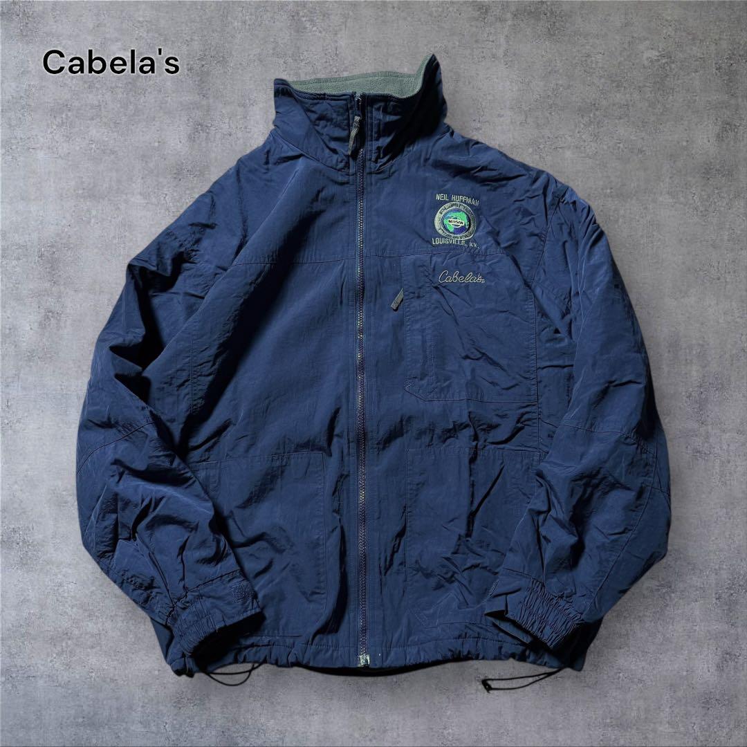2246古着Cabela'sウォームアップジャケットNISSAN刺繍ドローコード