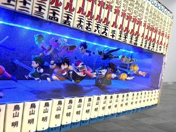 ドラゴンボール コミック 背表紙 フィギュアセット＋LEDディスプレイケース