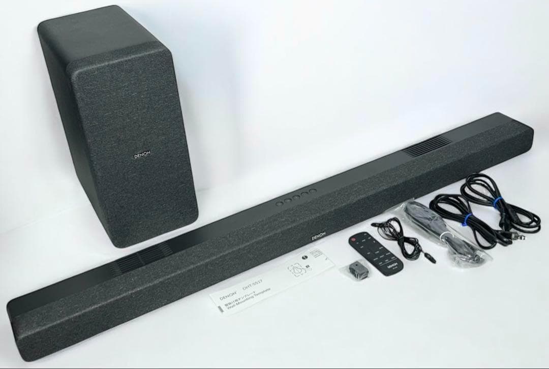 【極美品】DENON DHT-S517 サウンドバー ワイヤレスサブウーファー