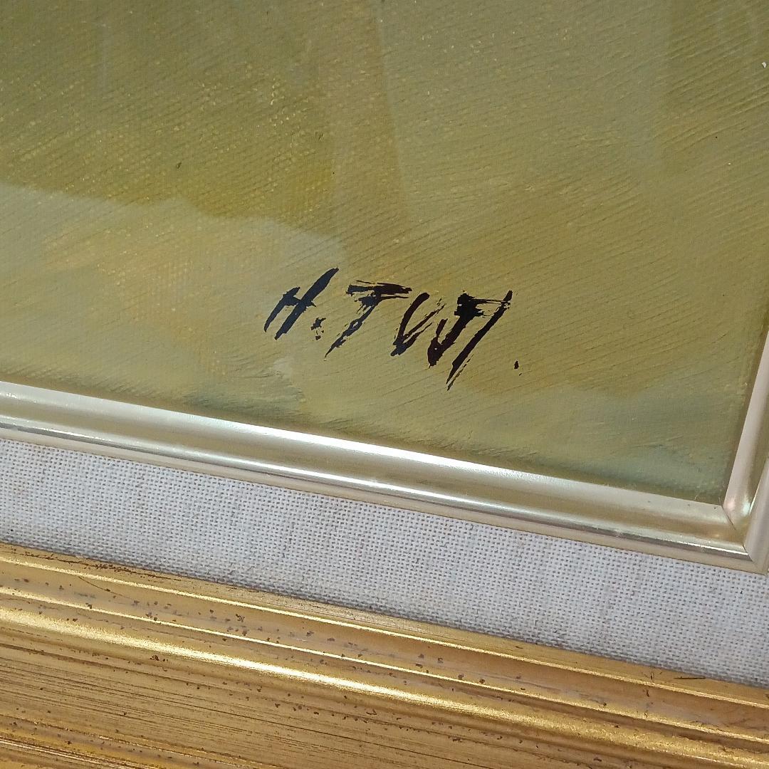 【真筆証明書付き】辻寿志 油彩 10号 薔薇 林風会 絵画 油絵 特大サイズ