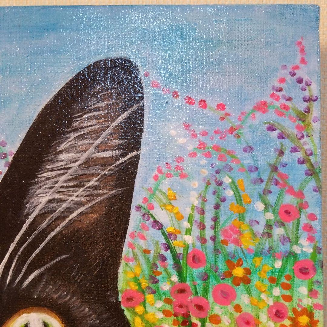 油絵　専用品　こちらを見つめるゆずちゃん