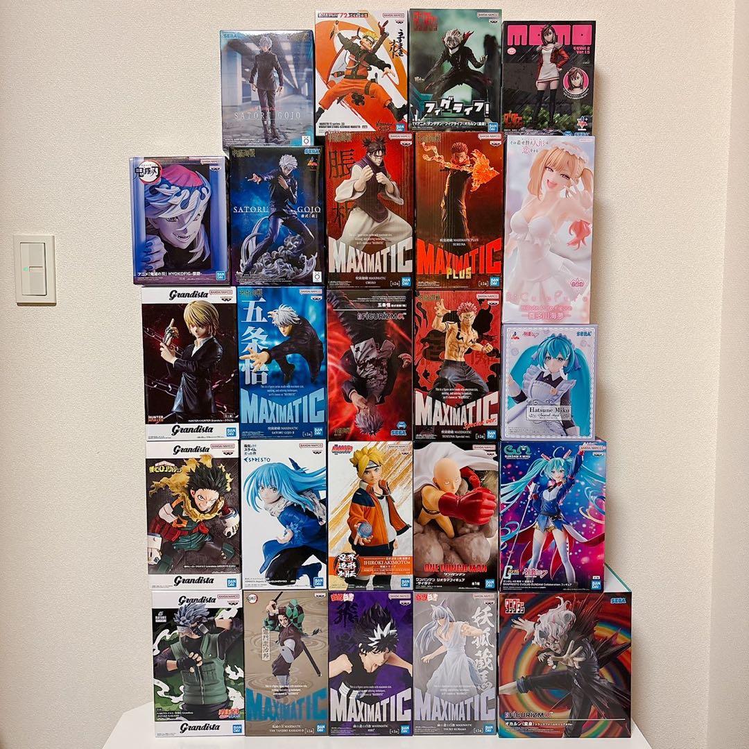 新品未開封 フィギュア24点 呪術廻戦・ワンパンマン・ナルト・幽遊白書 ほか