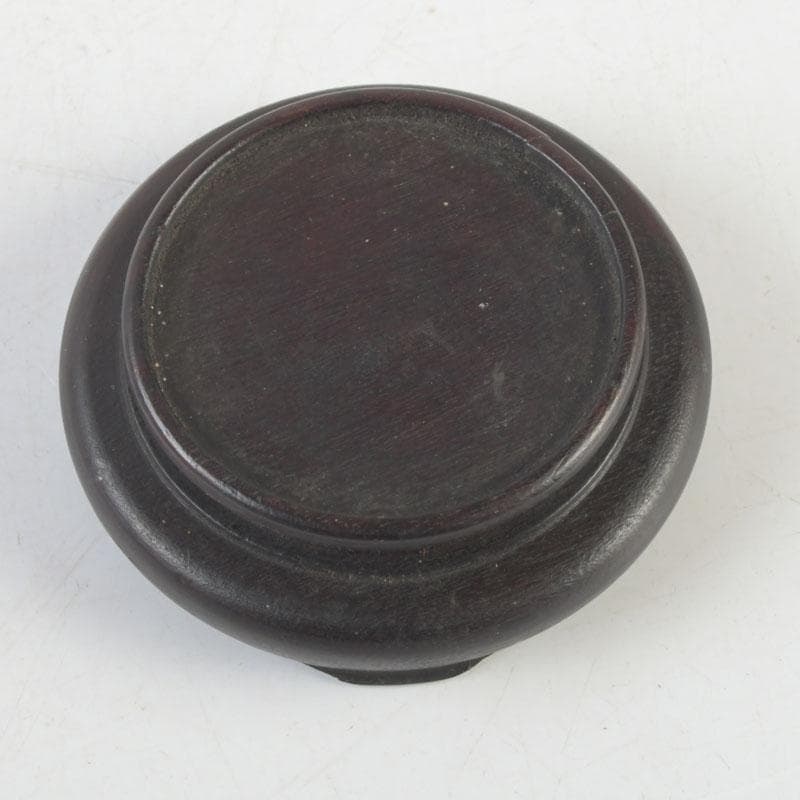 中国　古七宝琺瑯彩　龍文瓶　唐木台　時代箱付　V　9724